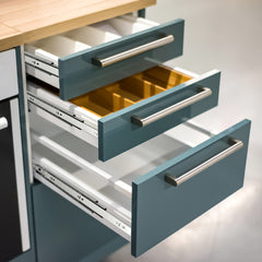 Hengda Schubladenschienen 250 - 550 mm, Schubladen  Schienensystem mit Selbsteinzug, Teleskopschiene vollauszug Schubladenauszüg, Kugelführung, Tragkraft 35 Kg