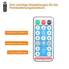 Hengda Solar LED Lichternetz, IP44 LED Lichterkette, Lichtervorhang für Fenster Garten