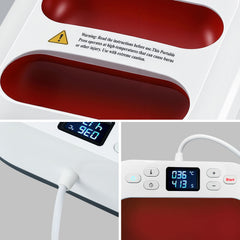 Hengda Transferpresse Plotter 22,5 cm x 22,5 cm, Heizpresse Tragbare con Zeitmesser, DIY Buigelpresse für T-Shirt/Taschen/Kissen/Plotter