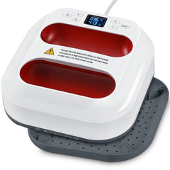 Hengda Transferpresse Plotter 22,5 cm x 22,5 cm, Heizpresse Tragbare con Zeitmesser, DIY Buigelpresse für T-Shirt/Taschen/Kissen/Plotter