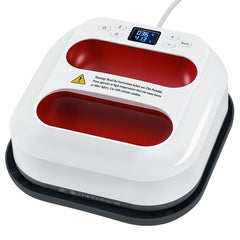 Hengda Transferpresse Plotter 22,5 cm x 22,5 cm, Heizpresse Tragbare con Zeitmesser, DIY Buigelpresse für T-Shirt/Taschen/Kissen/Plotter