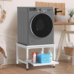 Hengda Waschmaschinen Untergestell 45,5 cm, mit Schublade, Verstellbares Podest für Waschmaschine, Trockner, bis 200 kg tragfähig