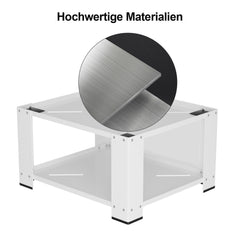 Hengda Waschmaschinen Untergestell mit Einlegeböden, Waschmaschinensockel, Waschmaschinen-Unterschrank für Waschmaschinen & Trockner