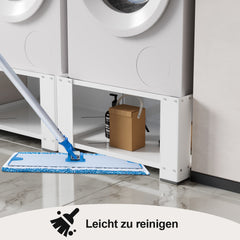 Hengda Waschmaschinen Untergestell mit Einlegeböden, Waschmaschinensockel, Waschmaschinen-Unterschrank für Waschmaschinen & Trockner