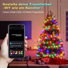 Hengda LED Weihnachts Lichterkette, RGBIC Lichterkette, IP65, Für Innen & Außen