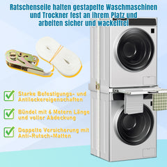 Hengda Zwischenbaurahmen mit Ausziehplatte, Universell Verbindungsrahmen für Waschmaschine und Trockner, Stapelset mit Handtuchhalter