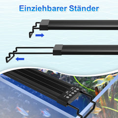 Hengda LED Aquarium Beleuchtung, 24/7 Modus, wasserdicht, 55-150cm, Aufsetzleuchte Vollspektrum Licht
