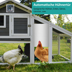 Hengda automatische Hühnertür Hühnerklappe mit Schieber 22 x 32 cm