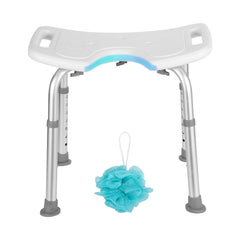 Hengda Duschhocker Duschstuhl für senioren, Höhenverstellbar Duschsitz, Duschhilfe rutschfest bis 136 kg, Hocker für Dusche, Badsitz