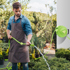 Hengda Schlauchaufroller Automatik Trommel Wasserschlauch Druckluftschlauch 10/20/30m Druckluftschlauch Aufroller Schlauchtrommel Wasser