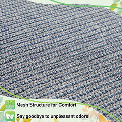 Hengda Vorzeltteppich Outdoor Camping Teppich Zeltteppich HDPE Zeltunterlage Campingteppich Campingmatte Grau Blau