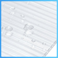 Hengda 14x Polycarbonat Hohlkammerstegplatte Doppelstegplatte UV-beständigen Stegplatte Gewächshausplatte Für Gewächshaus Gartenbau Carports 60.5 x 121cm, 4mm | 10,25 m², Transparent