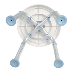 Hengda Duschhocker für Senioren, 360°Drehbarer Runder Badhocker, höhenverstellbarer,Rutschfester Badezimmerhocker,Duschhilfe，belastbar bis 136 kg