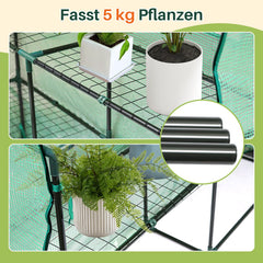 Hengda Foliengewächshaus Gewächshaus Begehbares Gartenhäuschen Tomatenhaus