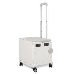 Hengda Einkaufstrolley Klappbar, Transport Trolley, mit neigbarer Teleskopgriff & Deckel 45L/50L