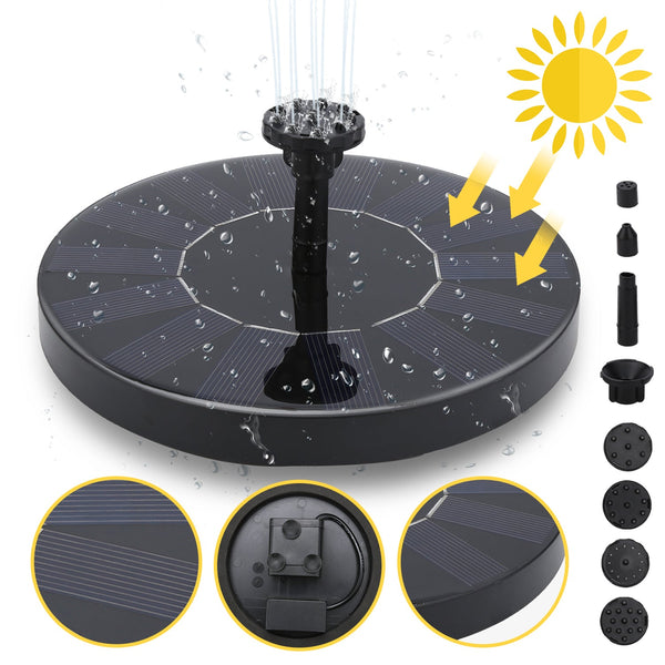 Hengda SolarPumpe solar springbrunnen Fontäne Teichpumpe Teich Wasserspiel 16cm kleiner