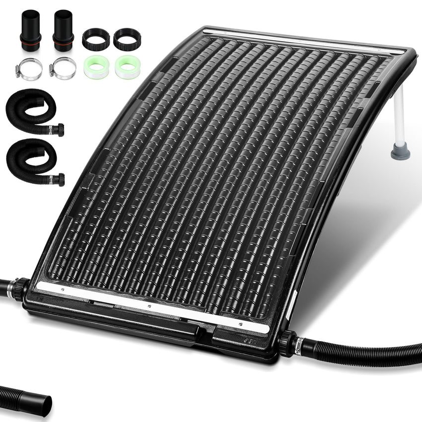 Hengda Poolheizung Solar Solarheizung Pool 110 x 65 x 15 cm Sonnenkollektor Pool Anschluss Ø 38 mm Pool Heizungen Solar für Warmwasser Schwimmbad Gartendusche Pool