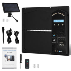 Hengda Automatische Hühnerklappe Solar, Einklemmschutz, IP65 Wasserdicht, Automatische Hühnertür