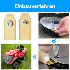 Hengda Titan Messer Klingen Automower Rostfrei mit Schraube Zubehör Titan Ersatz
