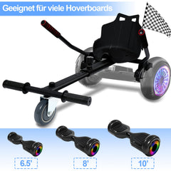 Hengda Hoverboard Sitz, Kart Erweiterung für 6.5-10 Zoll Hoverboards, Sitzscooter Kartsitz