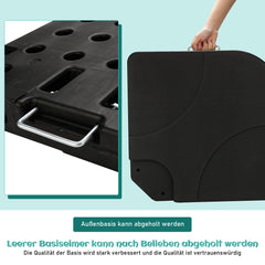 Hengda Sonnenschirmständer Schirmständer Ständer Schirmhalter 4er-Set Quad für für Ampelschirm befüllbar
