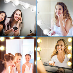 Hengda 10 LED Spiegelleuchte Licht für Schminktisch Beleuchtung Dimmbar USB