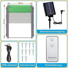 Hengda Aluminum Hühnerstall Hühnerklappe Solar Rolltor Automatische Hühnerklappe Elektrisch Hühnertür Rollladen Tür für Geflügel Hühnerhaus