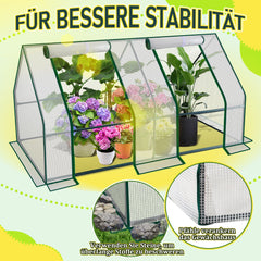 Hengda Gewächshaus Klein, UV-beständige PE-Plane Foliengewächshaus, Tomatenhaus 180*90*90CM