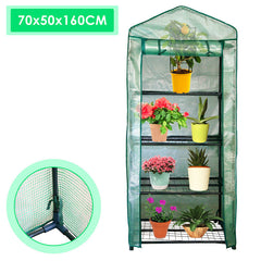 Foliengewächshaus Gewächshaus mit Gitternetzfolie und Fernster für Garten Pflanzenwachstum