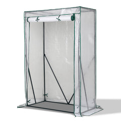 Foliengewächshaus Gewächshaus mit Gitternetzfolie und Fernster für Garten Pflanzenwachstum