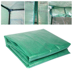 Foliengewächshaus Gewächshaus mit Gitternetzfolie und Fernster für Garten Pflanzenwachstum