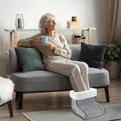 Hengda Fußwärmer, Waschbarem, mit 10 Temperaturstufen, 45/90/120 Minuten Timer, Elektrische Fußheizung geeignet bis Schuhgröße 46