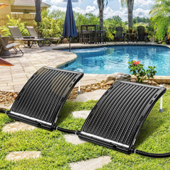 Hengda Poolheizung Solar Solarheizung Pool 110 x 65 x 15 cm Sonnenkollektor Pool Anschluss Ø 38 mm Pool Heizungen Solar für Warmwasser Schwimmbad Gartendusche Pool