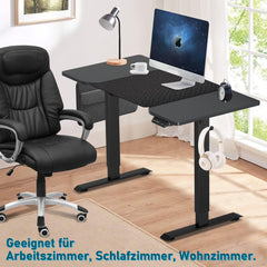 Hengda Schreibtisch, Elektrischer Höhenverstellbarer Tischgestell 3 Memory-Steuerung, Mit Tischplatte, Standing Desk