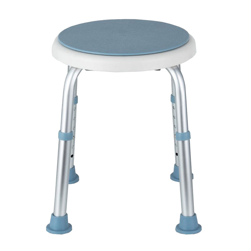 Hengda Duschhocker für Senioren, 360°Drehbarer Runder Badhocker, höhenverstellbarer,Rutschfester Badezimmerhocker,Duschhilfe，belastbar bis 136 kg