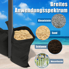 Hengda Pavillon Gewichte 4er Set Gewichtssäcke Sandsäcke Pavillonstandfüße Schwarz