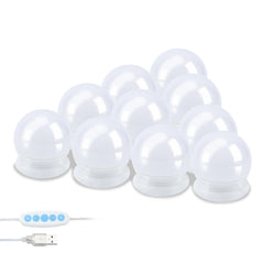 Hengda 10 LED Spiegelleuchte Licht für Schminktisch Beleuchtung Dimmbar USB