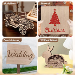 Hengda Sperrholzplatte, Walnuss Sperrholz, 3mm, holzplatte, für Laser Gravur, Malerei DIY