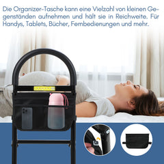Hengda Aufstehhilfe Bett, Aufstehhilfe Bett Senioren, mit Sensorlich, Aufstehhilfen mit Lagerung Tasche, Aufstehhilfe Höhenverstellbarer, Haltegriffe für Senioren