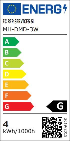 Hengda Bodeneinbaustrahler Aussen  Warmweiß Runde Bodenstrahler, 3W IP67 WasserdichtBodenleuchte aus Edelstahl für [Energieklasse G]
