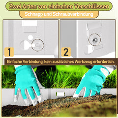 Hengda Rasenkante Metall, Mähkante, Beetumrandungen mit Dornen, Beeteinfassung,15cm/18cm