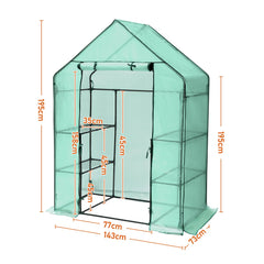 Hengda Foliengewächshaus Gewächshaus Begehbares Gartenhäuschen Tomatenhaus