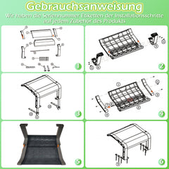 Hengda Mähroboter Garage Klappbare, Garage für Mähroboter, 72x56x36cm Rasenroboter Garage, mit Metallfüßen