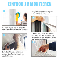 Hengda Fensterabdichtung Klimaanlagen Klimagerät Hot Air Stop Abluftschlauch 4M Tragbar