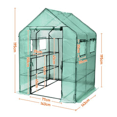 Hengda Foliengewächshaus Gewächshaus Begehbares Gartenhäuschen Tomatenhaus