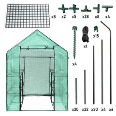Hengda Foliengewächshaus Gewächshaus Begehbares Gartenhäuschen Tomatenhaus