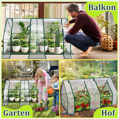 Hengda Gewächshaus Klein, UV-beständige PE-Plane Foliengewächshaus, Tomatenhaus 180*90*90CM