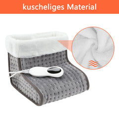Hengda Fußwärmer, Waschbarem, mit 10 Temperaturstufen, 45/90/120 Minuten Timer, Elektrische Fußheizung geeignet bis Schuhgröße 46