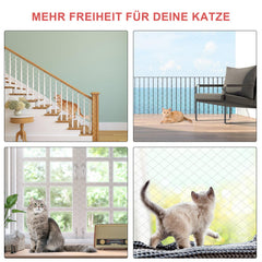 Hengda Katzennetz, Katzenschutznetz, Fensterschutzgitter, Balkonnetz, 3x8m