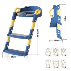 Hengda Toilettentrainer Kinder, 3 in 1 Toilettensitz, mit Treppe Kissengriff WC Sitz